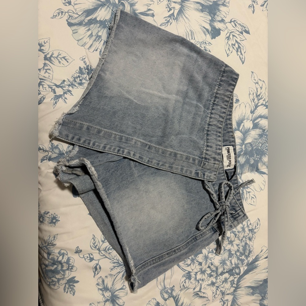Princess Polly Light Blue Jean Shorts